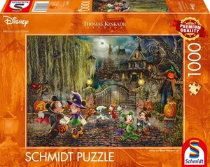 Schmidt Kinkade Disney Mickey & Minnie Halloween Fun Jigsaw Puzzle (1000 Pieces) - Picture 1 of 4