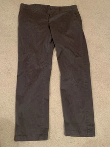 Haggar Herren Regular Fit Freizeit Khaki Hose 34 / 32 Grau Einfarbig Stretch Hose - Bild 1 von 5