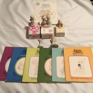 Konvolut 5 Precious Moments Porzellan Figuren Enesco, 6 Farbbücher, 1 x Stich - Bild 1 von 10