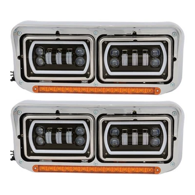 LED DRL Projector Headlights For Kenworth W900 For Western Star 4800 1981-2019 — 第 1/4 张图片