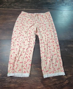 Pantalones de pijama para mujer con cordón floral talla mediana - Imagen 1 de 7