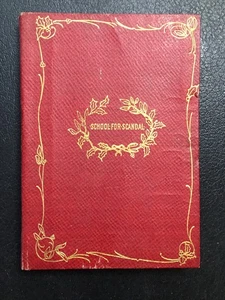 School for Scandal-Richard Brinsley Sheridan 1900 Comedy Play-Ariel Series - Picture 1 of 9