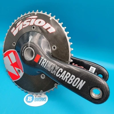 Vision TriMax Carbon BB30 Crankset 172.5mm 53/39t 130 BCD TT/Triathlon Bike  j20 - Image 1 of 4