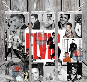 ❤️ Elvis Presley Inspired Custom 20oz Stainless Steel Tumbler Cup Mug King - Picture 1 of 1