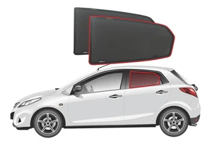 MAZDA 2/DEMIO HATCHBACK 2ND GENERATION CAR REAR WINDOW SHADES (DE; 2007-2014) - Picture 1 of 6