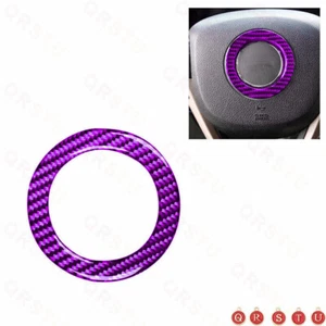 Steering Wheel Circle Trim 2014-2020 For Jeep Grand Cherokee Purple Carbon Fiber - Foto 1 di 7