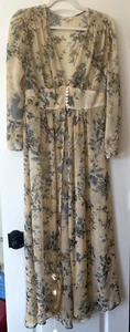 Kori America Sheer Floral Kimono Overdress Dress size Small - Picture 1 of 6