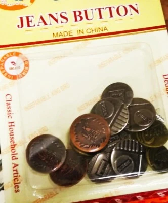 RSINC Jeans Button Tack Buttons Metal Replacement Kit- 12pcs - Image 1 of 2