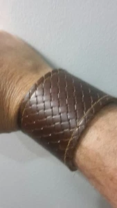1x punk/biker/goth leather cuff#155 - Picture 1 of 8