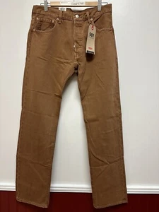 NUEVO Pantalones de mezclilla para hombre Levi's 501 '93 calce recto 31 x 32 marrón 100 % algodón 798300211 - Imagen 1 de 5