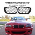 Black Front Grille With Diamond Grill For Bmw E46 4D Easy Upgrade For Your Car