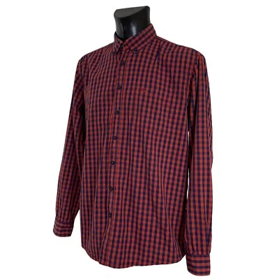 CAMEL ACTIVE CLASSIC  GINGHAM CHECK BUTTON DOWN COTTON SHIRT. SIZE: LARGE - Image 1 of 4