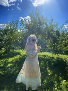 Spell & The Gypsy Juniper Eggshell Shirred Dress - Picture 1 of 9