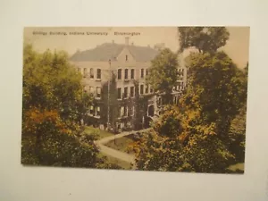 Bloomington Indiana Postcard Biology Building University Hand Colored IN - Picture 1 of 2