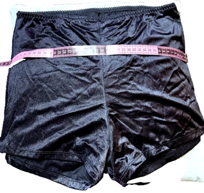 VTG SZ 2XL Second Skin panties GLOSSY SATIN Black Granny Panties - Image 1 of 4