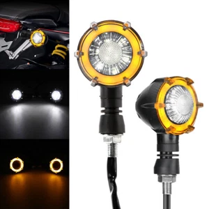 Motorcycle LED Bullet Turn Signals Blinker Lights For Yamaha V Star 650 950 1300 - Picture 1 of 12
