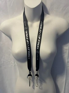 NHL Stanley Cup Final 2018 * Black Ribbon Lanyard * Double Ended Lobster Claw - Picture 1 of 2