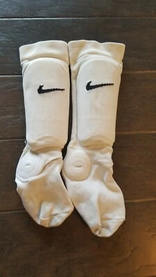 Nike White Shinguard Youth Unisex; model SP0121-001 Size M/L - Image 1 of 3