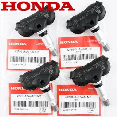 4PC GENUINE OEM Tire Pressure Sensor TPMS 42753-TR3-A810 For Honda Civic Odyssey - Image 1 of 4