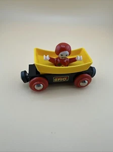 VINTAGE BRIO 1990 WOODEN TRAIN RAILWAY 33228 ROCKING WAGON - Picture 1 of 5