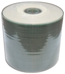 50-Pak 3-Inch Mini WHITE INKJET HUB PRINTABLE 24X 8cm CD-R's & Sleeves!