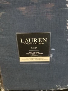 NWT Ralph Lauren TYLER Indigo 50x96 Darkening Window Curtains Back Tab Panels - Picture 1 of 2