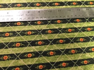 Материал для квилтинга один толстый квадратный 18X22 дюйма черный зеленый Wilmington цветочный D2 - Изображение 1 из 2