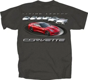Corvette C1 to C7 Living Legends T shirt Tee American Muscle Cars - Picture 1 of 2