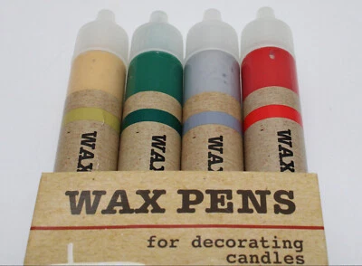 Wachsstifte für Kerzen 4er Set Wachs Maler Advent Kerzen verzieren DIY Deko