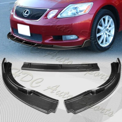 Спойлер закраина переднего бампера из настоящего углеродного волокна для Lexus GS300 GS350 GS430 2006-2007 годов выпуска - Изображение 1 из 4