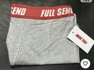 New In Package With Tag FULL SEND Boxer Brief Grey And Red Mens Size XL - Picture 1 of 7
