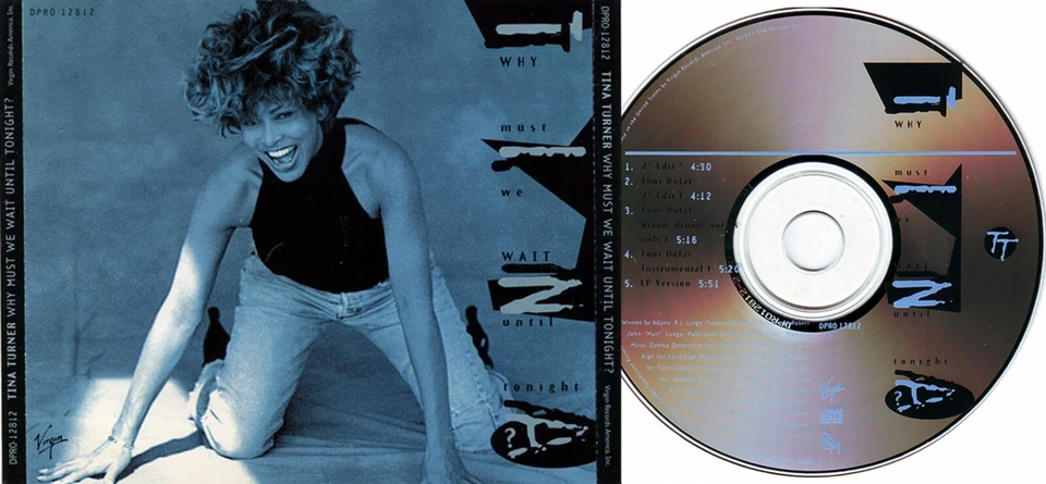 TINA TURNER CD Why Must We Wait Until Tonight ? 5 TRACK USA Promo 1993 UNPLAYED - Изображение 1 из 4
