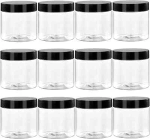 36 Pack 2 Oz Small Plastic Container Jars with Lids and Labels BPA Free, Empty - Picture 1 of 3