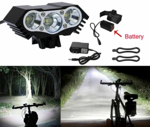 Powerful  3x LED 4-Modes Bicycle Headlight Bike Lamp With USB - Picture 1 of 12