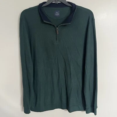 Nuevo con etiquetas Suéter Henley Tailorbyrd Para Hombre Manga Larga Cuarto Cremallera Talla XL Verde Cazador Foto 1 de 4