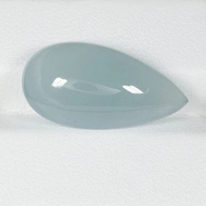 13.60 ct GLOW - AQUA BLUE NATURAL AQUAMARINE - Pear Cabochon See Vdo 1602 No1 - Picture 1 of 2