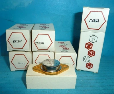 Texas Instruments 2N1907 Power Transistors 6pcs. Gold Plated NOS/NIB - Image 1 of 4