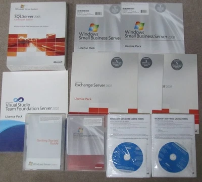 Lote de trabajo paquete de servidor -2005, 2007, 2008, 2012, equipo, SQL, CAL, pequeña empresa - Imagen 1 de 4