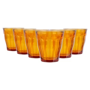 6x Duralex Amber 250ml Picardie Glas Becher Wasser Whisky Trinkbecher Set - Bild 1 von 6