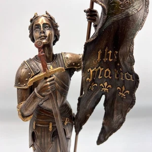 Statua Giovanna d'Arco Figura Polystone Bronze Decorazione Casa Regalo Made in Italy 13,7 - Foto 1 di 8