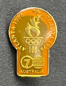 7 SPORT AUSTRALIA ATLANTA 1996 OLYMPICS Pin Badge TV Broadcaster Staff Badge - Picture 1 of 2