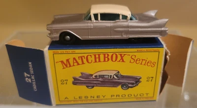 Lesney Matchbox No. Cadillac 27 sedán - como nuevo en caja original tipo D RARO Foto 1 de 4