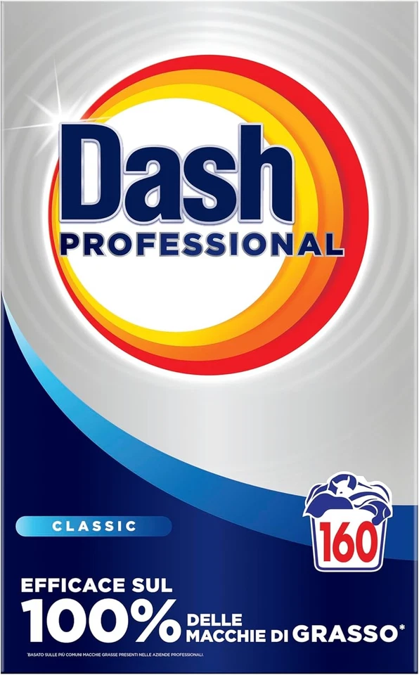 Dash Professional Detergente per bucato in polvere Classico, lavaggi, 8kg, Effic - Immagine 1 di 4
