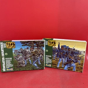 Two-Revell 1/72 Confederate Infantry 02558 & Union Infantry 02559 - Picture 1 of 6