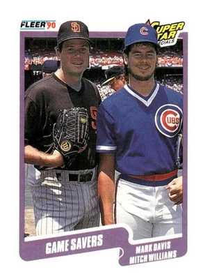 1990 Fleer #631b Mark Davis / Mitch Williams Super Star - Image 1 of 2