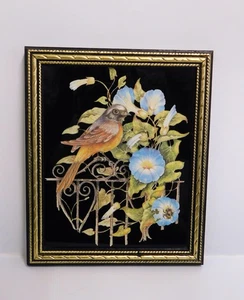 Pencricket Fine Art Co. Vintage gerahmtes Bild von Vogel & Blumen - Bild 1 von 6