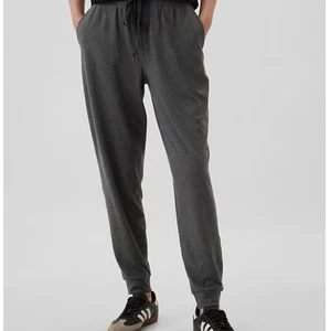 GapFit NWT High Rise Brushed Jersey Joggers 2025 Style Charcoal Heather Gray XXL - Foto 1 di 13