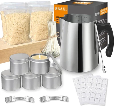 Candle Making Kit Supplies Tools - Soy Beeswax DIY Crafts Candle Wax Kit Supply  - Image 1 of 4