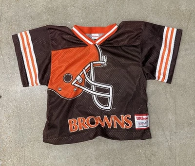 Vintage Cleveland Browns Años 90 Retro Wilson GRAN LOGOTIPO Cuadrado Juvenil Mediano Foto 1 de 4