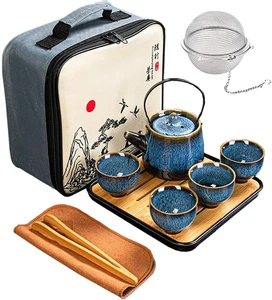 Chinese/Japanese Tea Set, Tea Sets for Women/Adults,Gongfu/Porcelain Tea Set,Tea - Foto 1 di 12